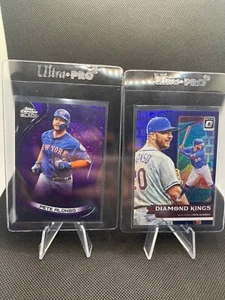 Pete Alonso Topps Chrome Black /150 purple+Diamond Kings /99 Optic fotl purple - Picture 1 of 7
