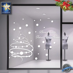 Vetrofania ADESIVI VETRINA, VETRINA NEGOZIO NATALE NATALIZIA DECORAZIONE - Imagen 1 de 1