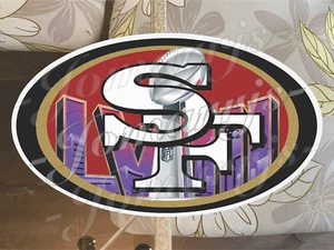Calcomanía pegatina San Francisco 49ers Custom 2024 Las Vegas Super Bowl LVIII NFL SF - Imagen 1 de 2