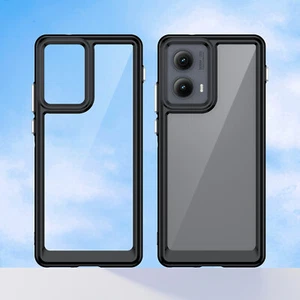 Funda de teléfono transparente a prueba de golpes cristal para Motorola Edge (2024), - Imagen 1 de 23