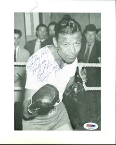 Sugar Ray Robinson "Best Wishes" Authentic Signed 8x10 B&W Photo PSA #AG02193 - Picture 1 of 5