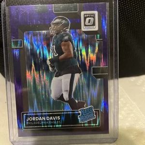 2022 Donruss Optic Jordan Davis Rated Rookie Purple Shock Philadaelphia Eagles  - Picture 1 of 2