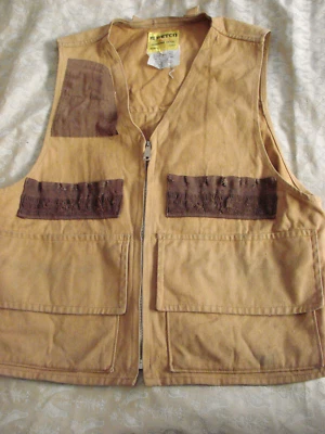 VTG  70s Hunting Vest Canvas Shooting M GC Cartridge Shell band Retco - Image 1 of 4