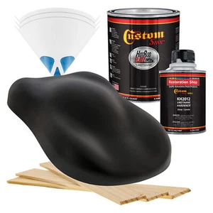 HOT ROD FLATZ Hot Rod Black Quart Kit URETHANE Flat Auto Car Paint Kit - Bild 1 von 5