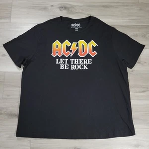 AC/DC T-Shirt Men's 2XB Black Let There Be Rock Name Spell Out Band Tee - Picture 1 of 6