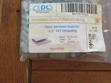 Open Serrated Seals For Strapping 1-1/4 x 1/2"  100/pk Banding Clips