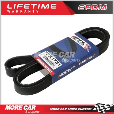 EPDM Serpentine Belt fit 03-07 Honda Accord DX EX LX 2.4L GAS DOHC 7PK1781 - Image 1 of 4