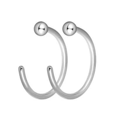 Anillo de nariz aro 16G 20G acero inoxidable nariz falsa labio aro anillos piercing joyería Foto 1 de 4