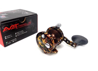 Avet SX6/4 MC Cast Two-Speed Lever Drag Reel - Right Handed - GREEN CAMO - New - Image 1 of 4