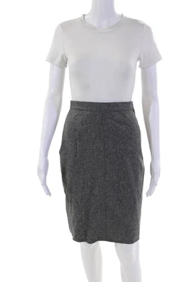 Sonia Rykiel Womens Wool Zippered Lined Knee Length Skirt Gray Size S - Image 1 of 4