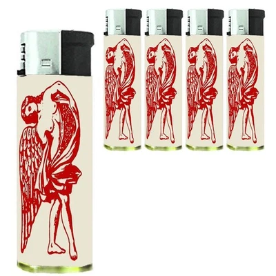 Stamp Art Red Angel Lighters Set of 5 Electronic Refillable Butane - Image 1 of 3