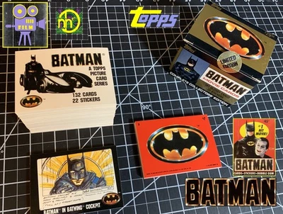 Juego de 1 tarjeta de coleccionista Topps Batman Movie Series 1989 + pegatinas - COMPLETO Foto 1 de 2
