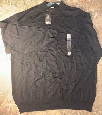 Lot Of 2 Men’s XL Black Pronto Uomo Pull Over Sweaters Men’s Warehouse NWT   - Image 1 of 4