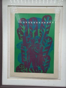 Grieshaber Signed Woodcut Print 51/175 German Expressionist Art - Picture 1 of 6