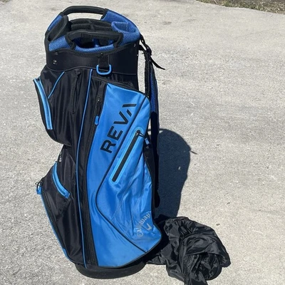 CALLAWAY Reva Cart Bag-14-Way-Top-Black/Blue - Image 1 of 4