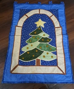 Banner colgante de árbol de Navidad acolchado hecho a mano - Imagen 1 de 10