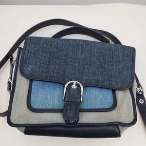 Michael Kors Cooper große Schulranzen dreifarbig Denim Schulterriemen Handtasche - Bild 1 von 13