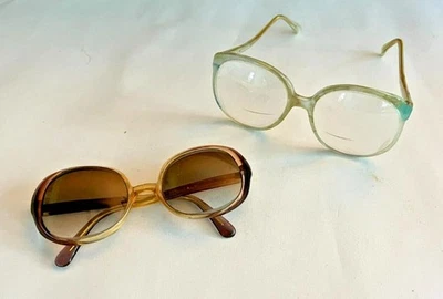 Par de gafas de sol vintage de los años 80 de gran tamaño y tortuga Nora Italia Foto 1 de 4