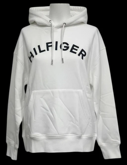Tommy Hilfiger Hoodie Herren Kapuze Pullover Weiß Stylisch Hochwertig Neu - Bild 1 von 4