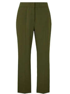 New Ladies Khaki Magisculpt Tummy Control Straight Leg Tailored Trousers Size 10 - Picture 1 of 3