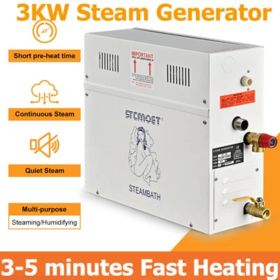 3KW Steam Generator Steam Bath Machine Sauna SPA Room Wet Steam Machine 220-240V - Image 1 of 4