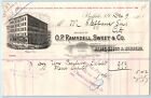 Ephemera BILLHEAD RECEIPT O P Ramsdell Sweet & Co 12/9 1901 Buffalo NY