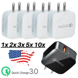 LOT QC 3.0 Quick Charge USB Charger Adapter Fast Wall Charger For iPhone Samsung - Picture 1 of 14