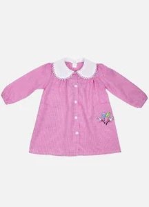 Baby Apron Kindergarten Pink Frames Kindergarten Embroidered Fantasy - Picture 1 of 2