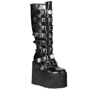 Botas Demonia Lona-Cuero Mujer 11 Outlet Chile - Demonia Baratas Rebajas