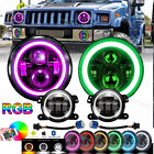 7 RGB Halo LED Headlights DRL & 4 Fog Lights Combo Kit For Hummer H2 H3T 06-10 Hummer H3