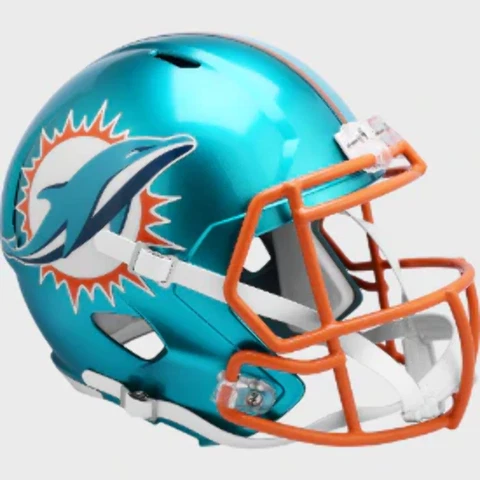 Miami Dolphins Full Size Speed Replica Football Helmet FLASH - NFL Cover