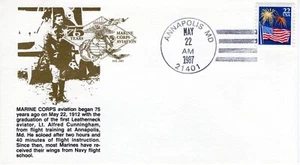 75 YEARS MARINE CORP AVIATION, ANNAPOLIS, MD 1987 FDC18862 - Picture 1 of 1