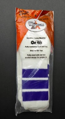 NUEVO De Colección Wigwam Hi-Bulk Orlon Tubo Calcetines Talla 9-15 Súper Rayas Púrpura Nuevo de Lote Antiguo Foto 1 de 4