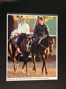 WINNING COLORS photo Horse Racing 1988 CHAMPION Jeff Lukas - Picture 1 of 2