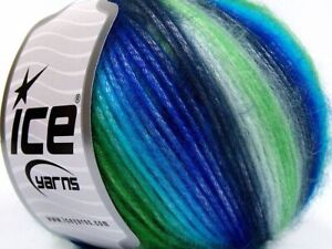 Ice Yarns Picasso Yarn- Picasso Blue Shades, Green Shades, White - 65935