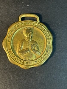 Vintage Catholic Father Isaac Jogues Watch Fob Missionary To Native Americans - Picture 1 of 5
