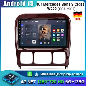 Für Mercedes Benz S-Klasse W220 Android 13 Autoradio BT Navi GPS Carplay 6+128G - Bild 1 von 15