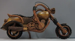 Wooden Mortorcycle Hand Crafted (15"L x 9"H) - Picture 1 of 6