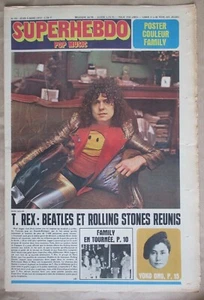 POPMUSIC SUPERHEBDO N° 99 - MARC BOLAN (T.REX) - YOKO ONO - POSTER FAMILY - Picture 1 of 2