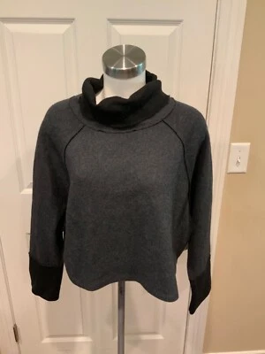 Zara Gray Cropped Mock Neck Sweater, Size S - Image 1 of 4