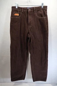 Empyre Baggy Pants Relax Mens 30X27 Brown Corduroy Skater Streetwear 90s Vintage - Picture 1 of 9