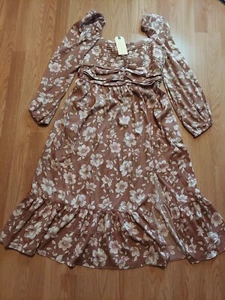 Band of the Free Bohemian spirited Maxi Womens dress Size XL 3/4 Sleeve NWT - Picture 1 of 9