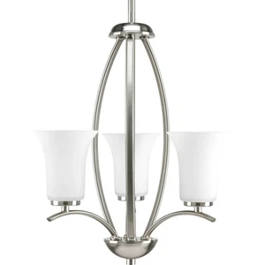 Progress Lighting P3587 Nickel Joy 3-Light 15"W Chandelier - Picture 1 of 12
