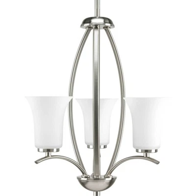 Progress Lighting P3587 Nickel Joy 3-Light 15"W Chandelier - Image 1 of 4