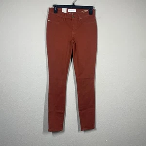 Henry & Belle Womens 26 Super Skinny Ankle Jeans Burnt Orange Mid Rise Pockets - Picture 1 of 12