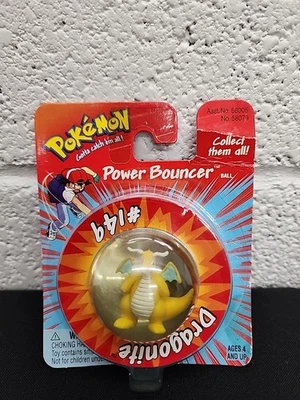 Nintendo Hasbro Pokemon Power Bouncer Ball Dragonite #149 1999 como nuevo en tarjeta sin usar, en caja Foto 1 de 2