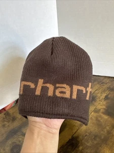 Child Youth Carhartt One Size Knit Beanie Brown EUC No Flaws - Picture 1 of 7