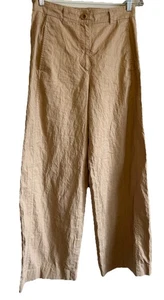 COS Sacchetto di Carta Pantaloni Gamba Larga 6 Tasche Beige Casual Ufficio Resort Comodi Come Nuovi - Foto 1 di 10
