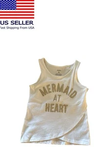 Blusa Top Carters Niñas Pequeñas Sin Mangas Sirena en Corazón Blanca Talla 3T - Imagen 1 de 3