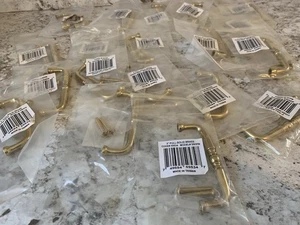 NOS poliert glänzend massiv Messing 3" verziert Schublade Ziehen Schrank Griffe Menge 20 - Bild 1 von 2